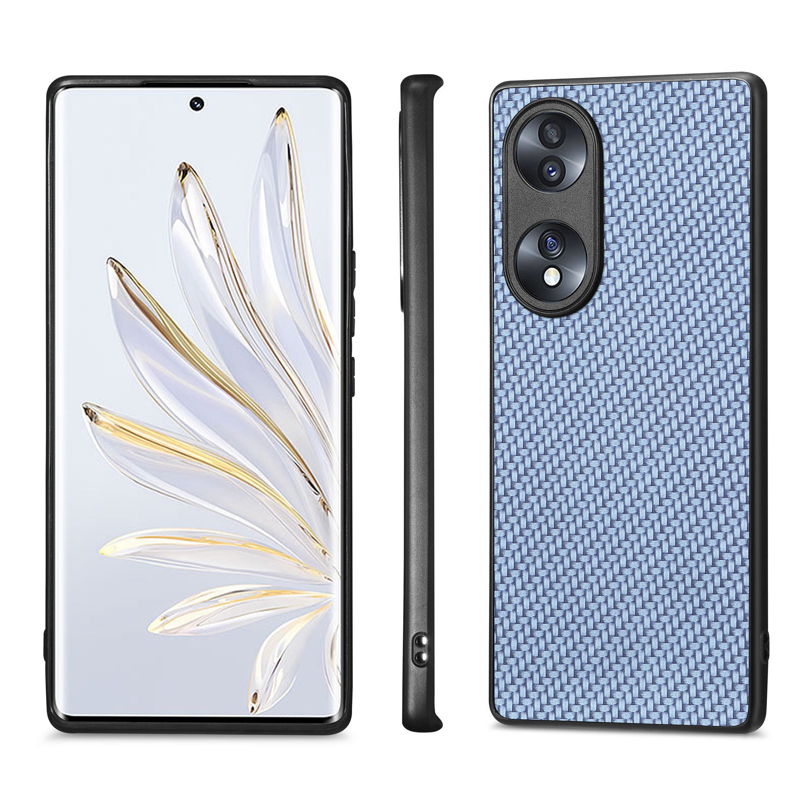 Anti-drop Phone Case For Honor 70 5G Carbon Fiber Texture Anti-scratch Mobile Phone Cover Anti-drop Phone Case For Honor 70 5G Carbon Fiber Texture Anti-scratch Mobile Phone Cover